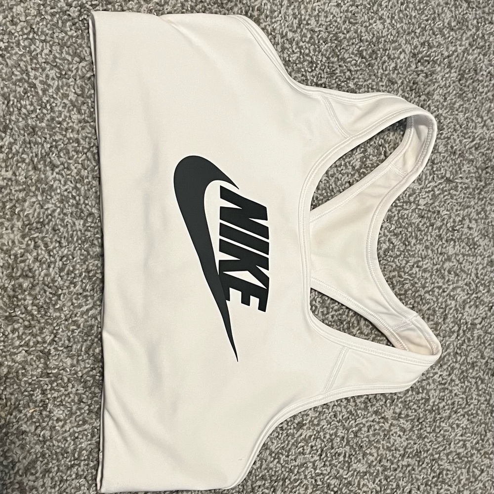 White Nike Dri-Fit Sports Bra